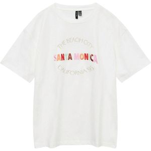 Vero Moda - Sara Mia - Top - Wit - Roze - Rood