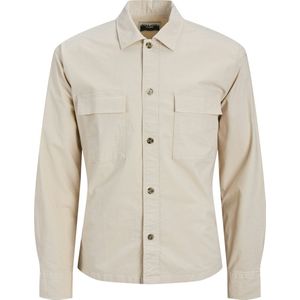 Jack & Jones - Overhemd - Beige - Katoen - Lange Mouwen