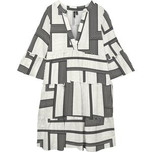 Tunika - Katoen - Gedrapeerd - All-over Patroon - Driekwart Mouw