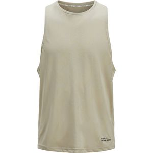 Jack & Jones - Shirt - Greige/Zwart - Mouwloos - Normale Pasvorm