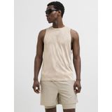 Jack & Jones - Shirt - Greige/Zwart - Mouwloos - Normale Pasvorm