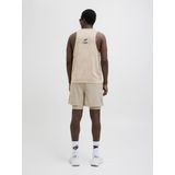 Jack & Jones - Shirt - Greige/Zwart - Mouwloos - Normale Pasvorm