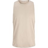 Jack & Jones - Shirt - Greige/Zwart - Mouwloos - Normale Pasvorm