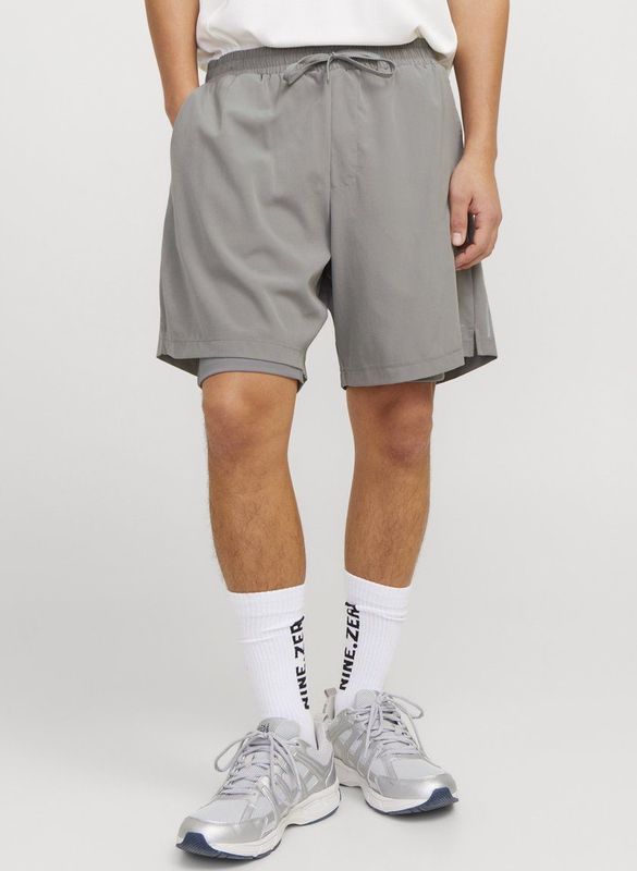 Korte Broeken - Geweven - Zwart - Polyester, Elastaan