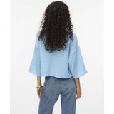 Vero Moda - VMNATALI CROP SHIRT WVN NOOS - Overhemdblouse - Airy blue