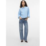 Vero Moda - VMNATALI CROP SHIRT WVN NOOS - Overhemdblouse - Airy blue