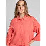 Basics - Blouse - Wit - Katoen - 3/4 Mouwen