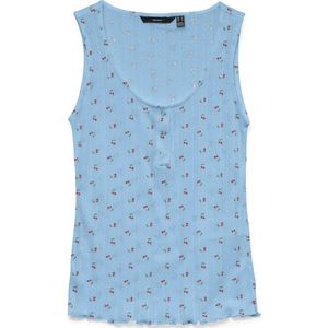 VERO MODA - Bedrukt Tanktop - Lichtblauw - Polyester