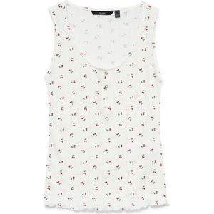 VERO MODA - Bedrukt Tanktop - Wit - Polyester