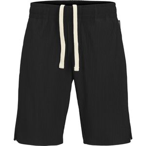 Korte Broeken - Losvallende Shorts - Zwart - Geweven Stof