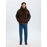 Doorgestikte Gewatteerde Jas - Waterafstotend - Afneembare Capuchon - Regular-fit