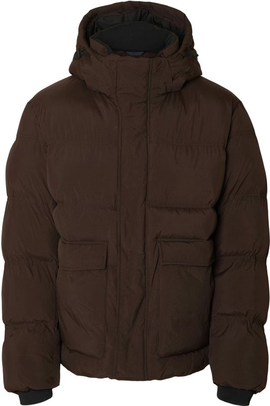 Doorgestikte Gewatteerde Jas - Waterafstotend - Afneembare Capuchon - Regular-fit