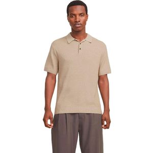 JACK & JONES - Jprcccooper - Poloshirt - Grijs - Gebreid