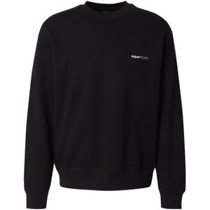 JACK & JONES Jorvarenna Painted Back Sweat Crew Neck Jorvarenna Herensweatshirt met ronde hals (1 stuk), zwart., M