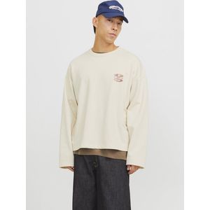 JACK & JONES - JORRetiro - Sweatshirt - Grijs - Sweatstof - Wijde Pasvorm