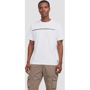 JACK & JONES - Jcofusion Full Branding Tee - T-shirt - Helder Wit - Katoen