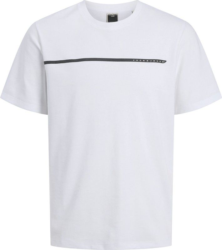 T-shirt - Cloud Dancer - Zwart Gestreept - 100% Katoen - Ronde Hals