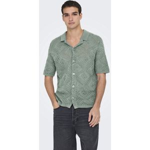 Onskolmar - Gebreid Vest - Korte Mouwen - Resort Kraag - Regular Fit