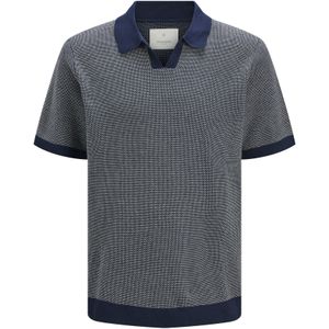 Trui - Gebreide Pullover - Split Hals - Korte Mouwen - Regular Fit