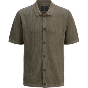 Jack & Jones - Jprblaarto Knit Polo SS - Bruin - Katoen