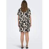 Carlux - Korte Jurk - Zwart - Katoen - Boothals met Ritssluiting