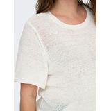 Only Carmakoma - Gebreide Top - Zwart - Knitwear - O-hals - Korte Mouwen