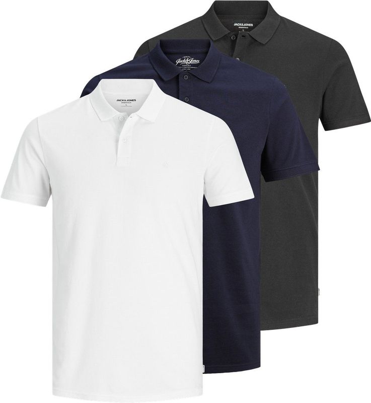 Polo - Blauw - Katoen - Slim Fit