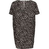 Jurk - Zwart - Katoen - Korte Mouwen - Loose Fit