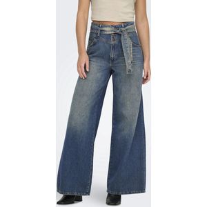 Only - Onljoelle Hw Wide Leg Belt Dnm Rea - Dames - Jeans