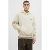 Jack & Jones - Jorislington Back Sweat Hood - Trui - Antique White - Katoenmix