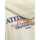 Jack & Jones - Jorislington Back Sweat Hood - Trui - Antique White - Katoenmix