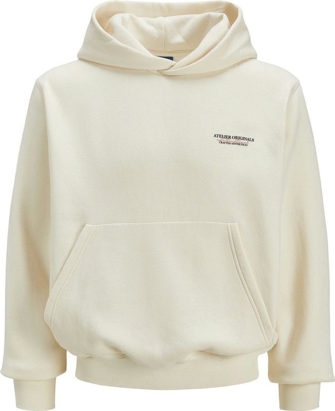 Jack & Jones - Jorislington Back Sweat Hood - Trui - Antique White - Katoenmix