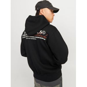 Jack & Jones - Hoodie - Zwart - Katoen-Polyester Mix