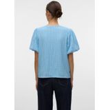 Vmnomi - Geplooide Top - O-hals - Korte Mouwen - Regular Fit