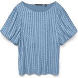 Vmnomi - Geplooide Top - O-hals - Korte Mouwen - Regular Fit