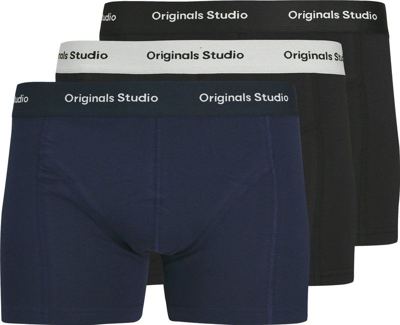 Jack & Jones heren 3P boxer trunks joe zwart