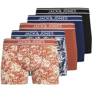 Jack & Jones - Retro Flower - Boxershorts - Oranje - Off White - Wit - Donkerblauw - Zwart - 5-pack