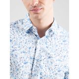 Overhemd - Dobby Stof - Geometrische Patronen - Regular Fit - 100% Katoen