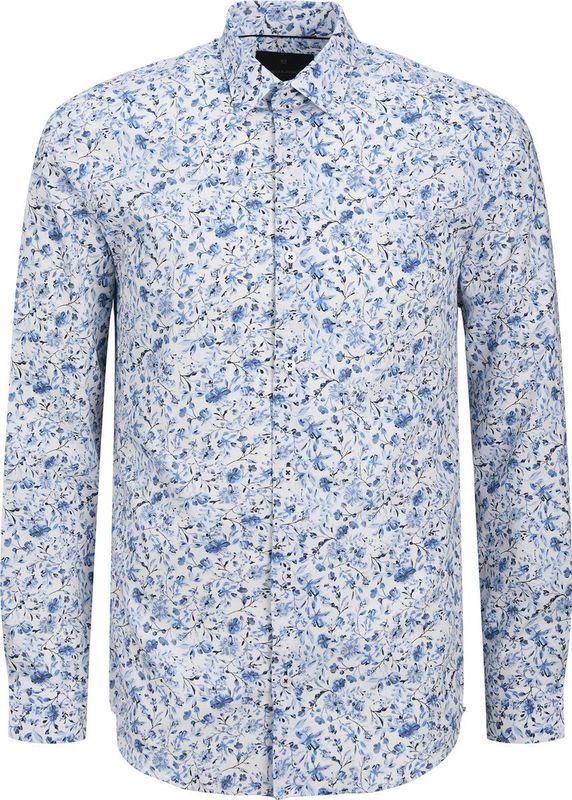 Overhemd - Dobby Stof - Geometrische Patronen - Regular Fit - 100% Katoen