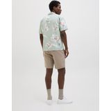 JACK & JONES - Overhemd - Bruin - Comfort Fit - Kwartmouw - Bloemenprint