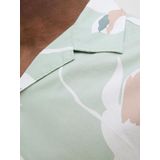JACK & JONES - Overhemd - Bruin - Comfort Fit - Kwartmouw - Bloemenprint