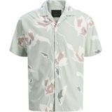 JACK & JONES - Overhemd - Bruin - Comfort Fit - Kwartmouw - Bloemenprint