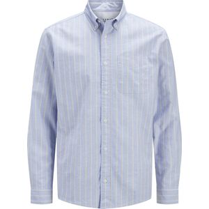 Jack & Jones - Jprbrook Oxford Shirt - Longsleeve - Coronet Blauw - 1 stuk