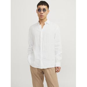 Jack & Jones - JPRCCLAWRENCE LINEN L/S SHIRT - Overhemd - Bright White - Relaxed Fit