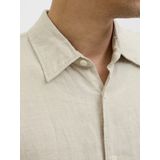 Overhemd - Twill - Lichtblauw - 100% Linnen - Relaxte Pasvorm