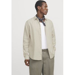 Overhemd - Twill - Groen - 100% Linnen - Lange Mouwen