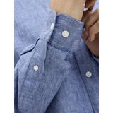 Overhemd - Mélange - Linnen - Lange Mouw - Regular Fit