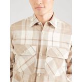JACK & JONES - JPRCCRAYMOND SPRING - Overhemd - Taupe / Greige / Donkergrijs / Offwhite
