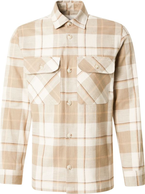 JACK & JONES - JPRCCRAYMOND SPRING - Overhemd - Taupe / Greige / Donkergrijs / Offwhite
