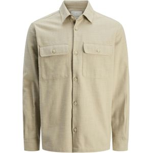 JACK&JONES - JPRCCRAYMOND OVERSHIRT - Groen - Keperstof - Knoopsluiting